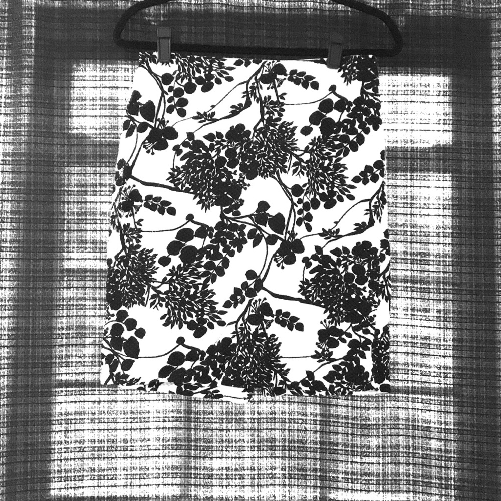 Talbot's Floral Stretch Pencil Skirt
